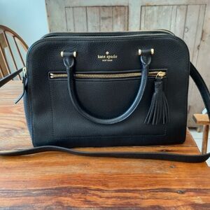 Kate Spade Black Satchel with Tassel EUC!